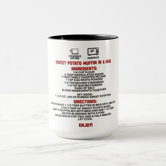 Mug Muffin de pomme de terre sucrée à base de bleuets (Centre)