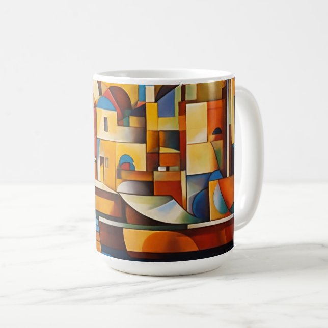 Mug "Mug de l'opéra cubiste de Sydney" (Devant droit)