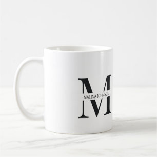 Mug "Mug de nom personnalisé avec lettre M"