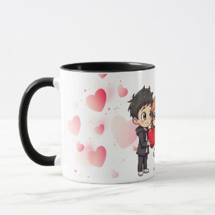 Mug "Mug Heureuse Sainte-Valentin - Amour, Coeurs et H