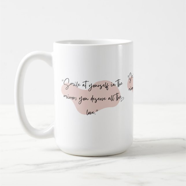Mug "Mug Inspirationnel pour l'Amour et la Positivité" (Gauche)