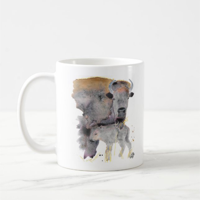 Mug Mug, maman et bébé Buffalo (Gauche)