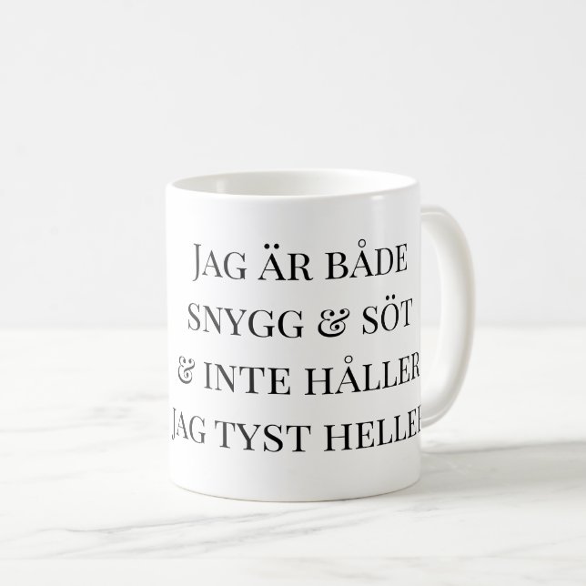 Mug Mugg katt Jag är både snygg och söt (Devant droit)
