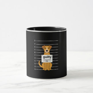 Mug Mugshot de chien coupable
