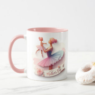 Mug Mugue silhouette Maman ballerine aquarelle mignonn
