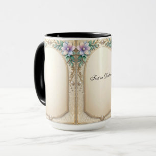 Mug Mugueuse à cadre floral décoratif