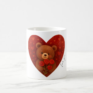 Mug Mugueuse Ourson Mignon Cœur – Personnalisé “Pour T