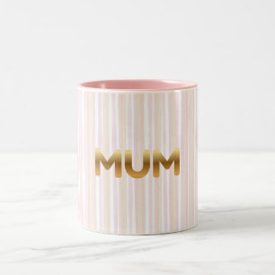 Mug MUM doré élégant - Fête des mères minimaliste