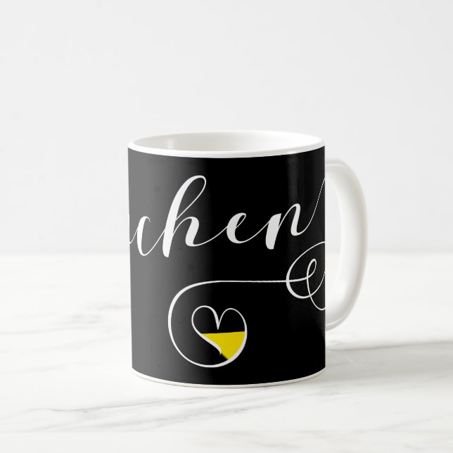 Mug München Munich Coeur Mug, Bavière (Devant droit)