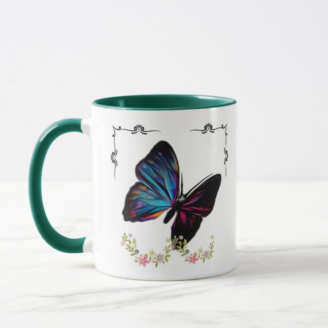 Mug muqueuse à papillon mignonne (Gauche)