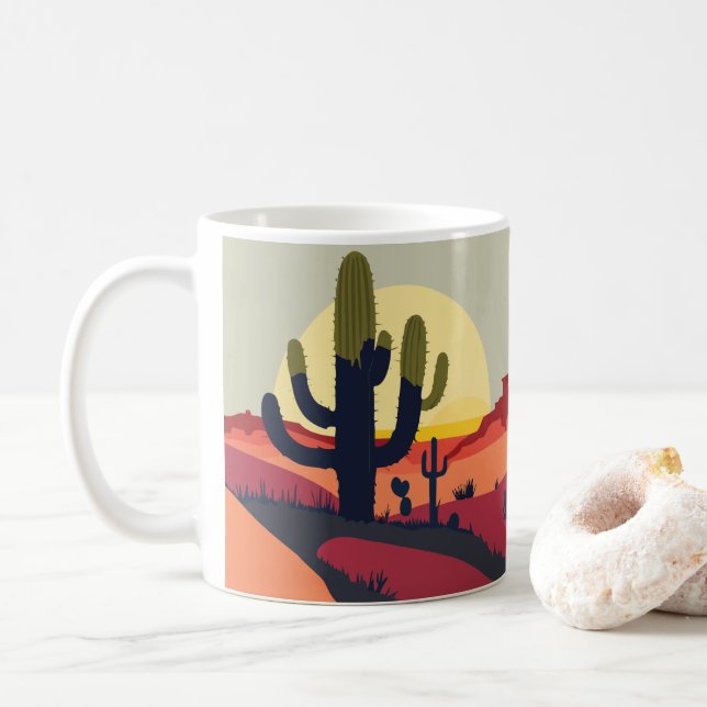 Mug muqueuse de cactus cool (Avec donut)