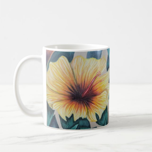 Mug muqueuse d'hibiscus jaune (Gauche)