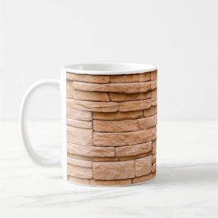 Mug mur en brique de texture beige gros plan