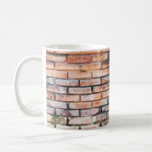 Mug Mur en brique rouge avec tachelière, vieilli, arch