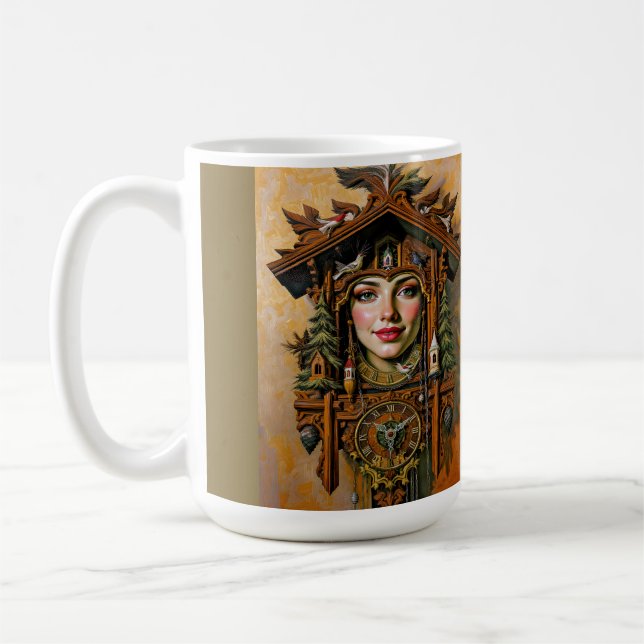 Mug « Muse intemporelle » – Portrait d'une horloge à c (Gauche)