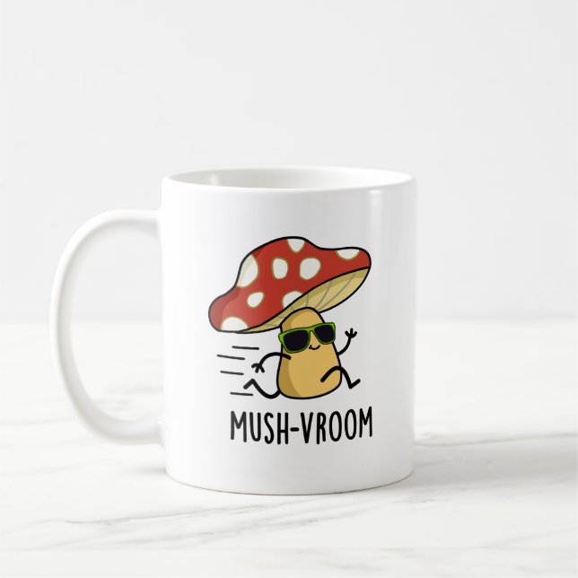 Mug Mush-vroom Funny Pun de Champignons Rapides (Gauche)