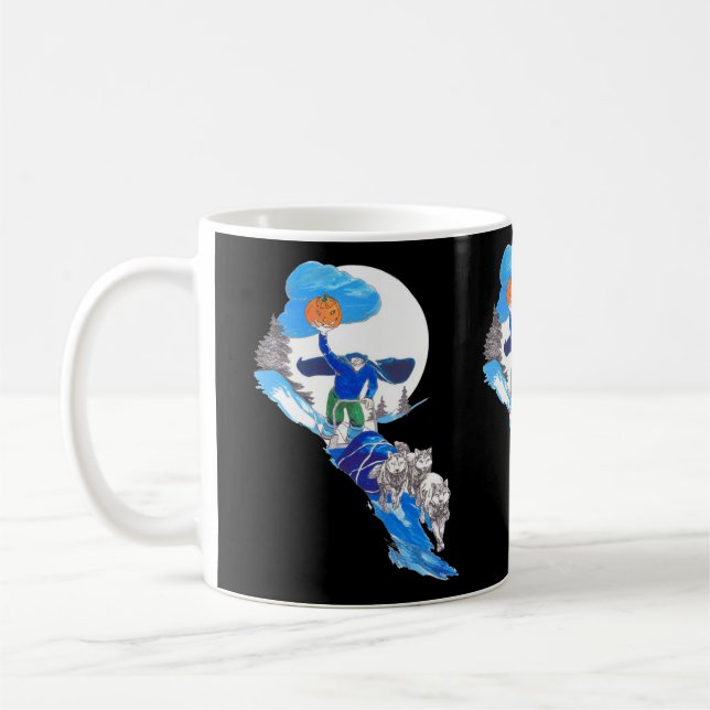 Mug Musher de chien sans tête d'Halloween (Gauche)