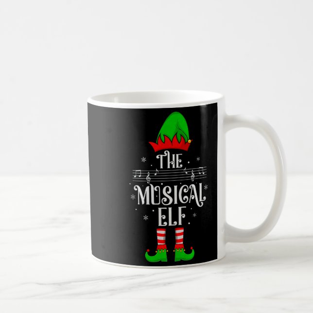 Mug Musical Elf Xmas Christmas Matching Family Elf Squ (Droite)