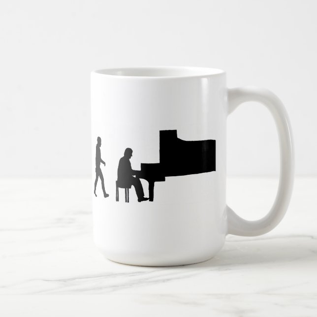 Mug musicien de musique de pianiste de piano d'homme (Droite)
