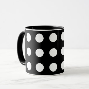 Mug Musique à points noirs et blancs