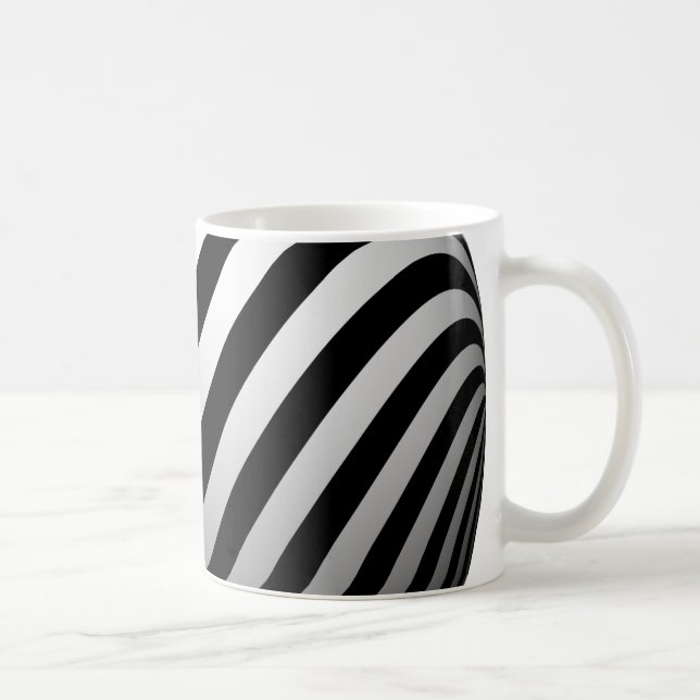 Mug Musique à rayures noires et blanches (Droite)