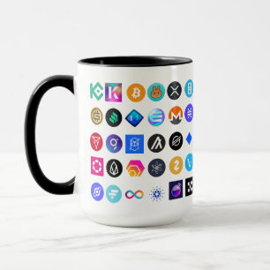 Mug Musique arc-en-ciel de cryptomonnaie