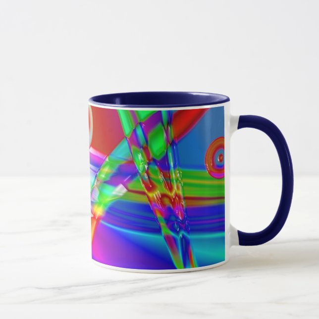 Mug Musique arc-en-ciel en verre (Droite)