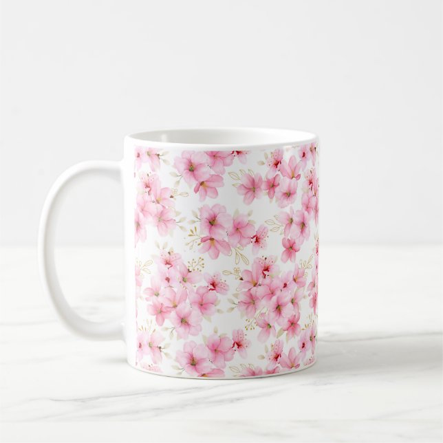 Mug Musique cerise en fleur (Gauche)