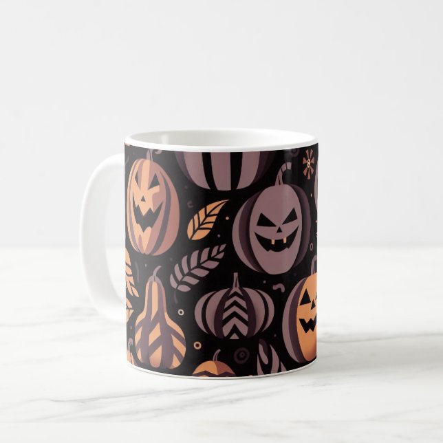 Mug Musique Citrouille éffrayante (Devant gauche)