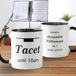 Mug Musique Classique Drôle Humour Tacet Repos du Mati