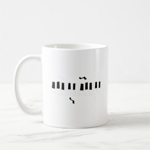 Mug Musique Clavier Piano Noir Et Blanc Avec Note