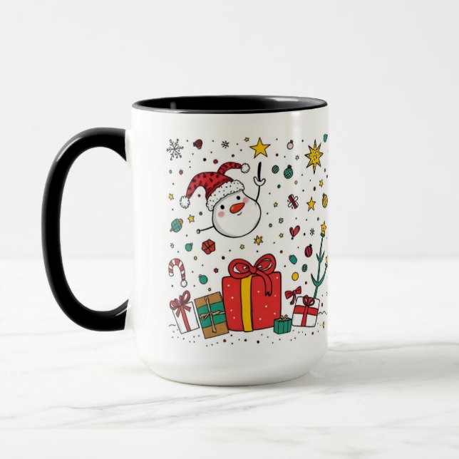 Mug Musique combo de Noël personnalisée (Gauche)
