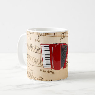 Mug Musique d'accordéon, design populaire,