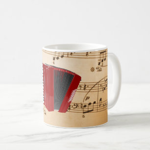 Mug Musique d'accordéon, design populaire,