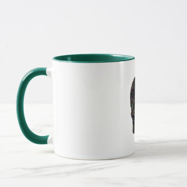 Mug Musique d'art crâne vert (Gauche)