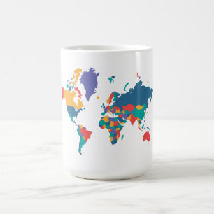 Mug Musique de carte du monde amusant