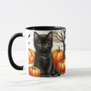 Mug Musique de chat noir d'Halloween
