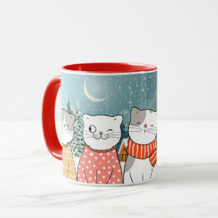 Mug Musique de chats d'hiver