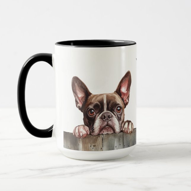 Mug Musique de chien de Boston Terrier (Gauche)