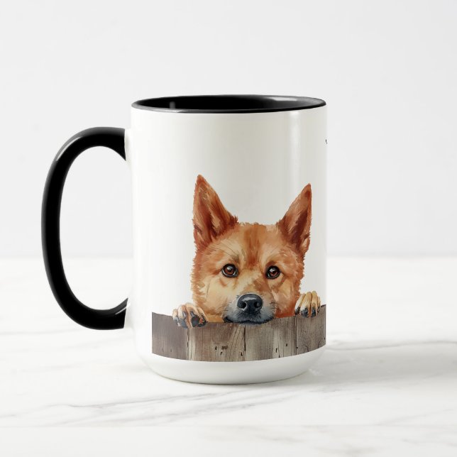 Mug Musique de chien de Spitz finlandais (Gauche)