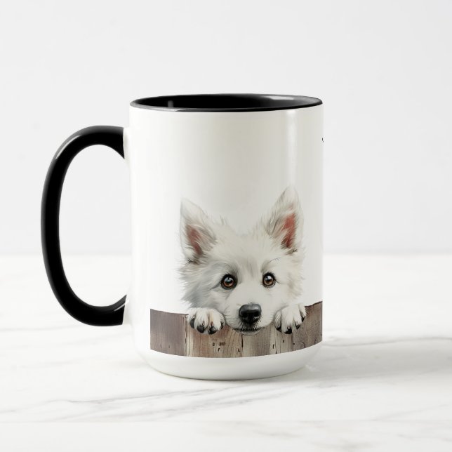 Mug Musique de chien spitz japonais (Gauche)
