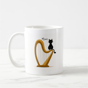 Mug Musique de conception de harpe et de chat