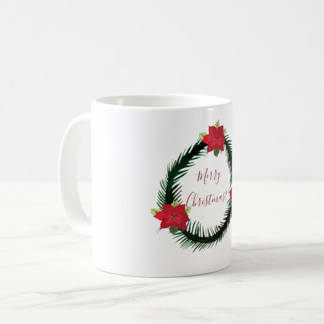Mug Musique de couronne de Noël (Devant gauche)