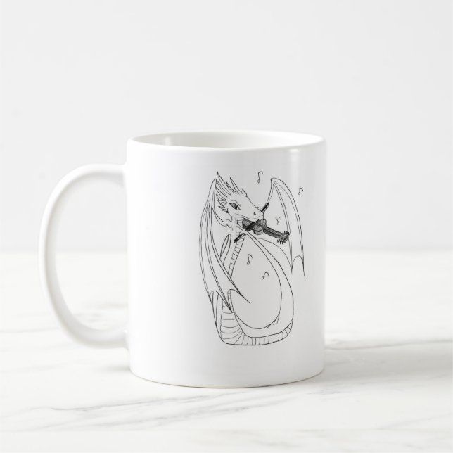 Mug Musique de dragon pour le jour de pères (Gauche)