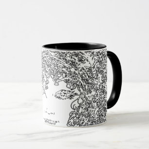 Mug Musique de feux d'artifice noir blanc