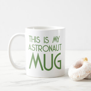 Mug Musique de l'astronaute vert moderne