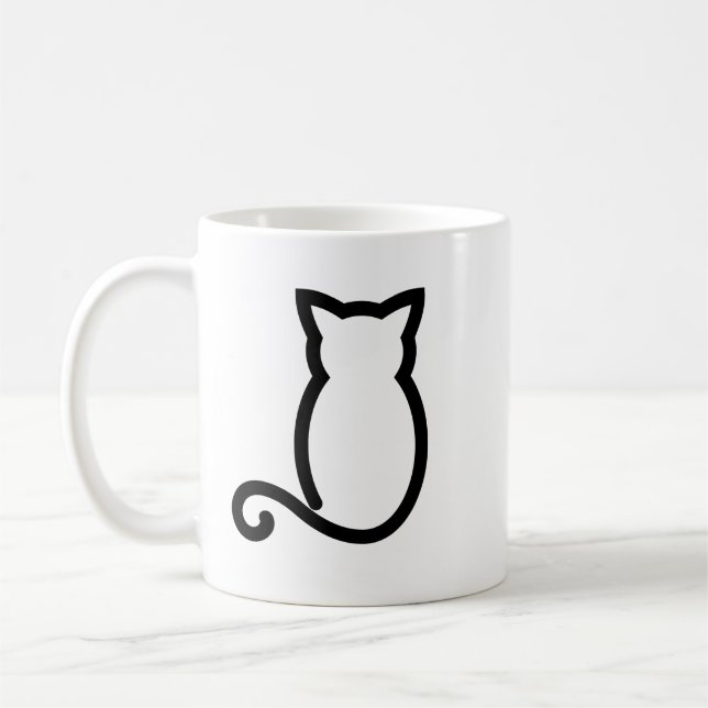 Mug Musique de ligne de chat (Gauche)