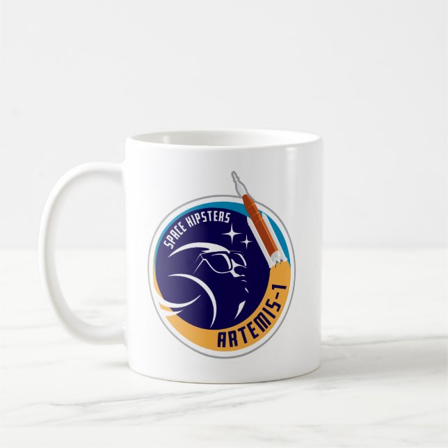 Mug Musique de logo Artemis-1 Space Hipsters® (Gauche)