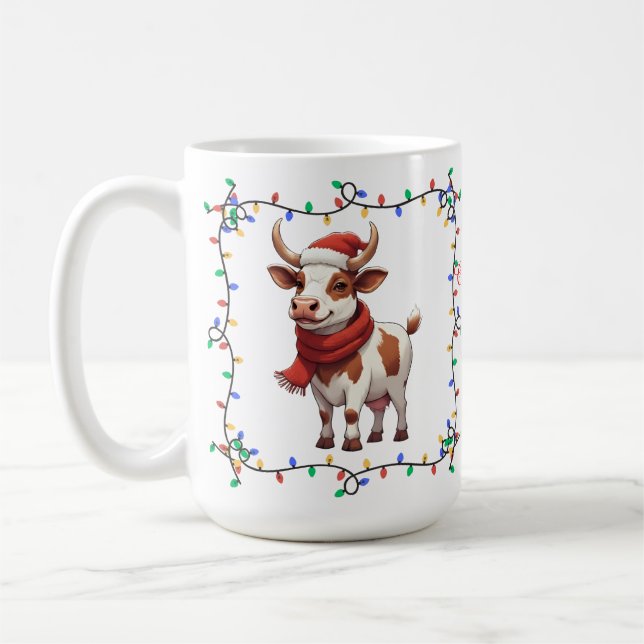 Mug Musique de Noël de la vache mignonne (Gauche)