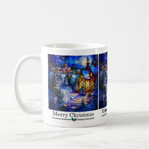 Mug Musique de Noël en verre tendu